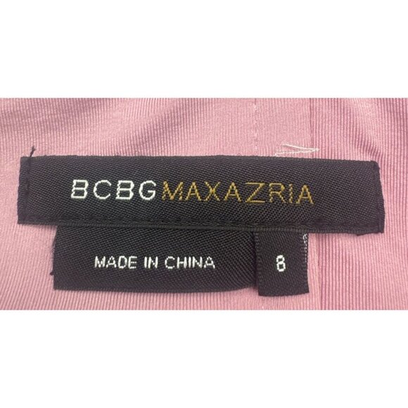 BCBGMAXAZRIA Black & Pink Tulle Woven Spaghetti Strap Cocktail Party Dress Sz 8 - Picture 8 of 11